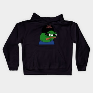 Pepe Please be patient I have autism. Kids Hoodie